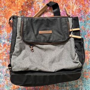 Petunia Pickle Bottom Pivot Backpack in Charcoal and Black